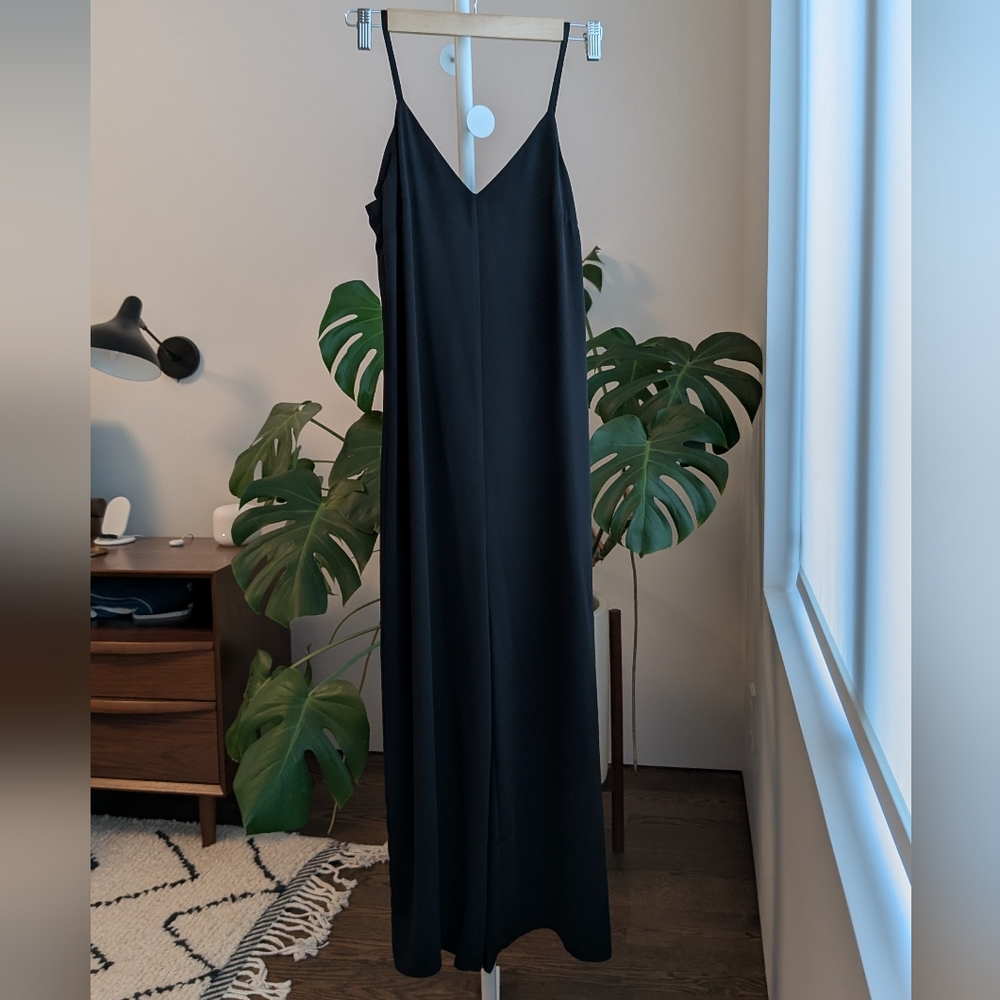 Warehouse Strappy Wide-leg Jumpsuit - Black Sz 2